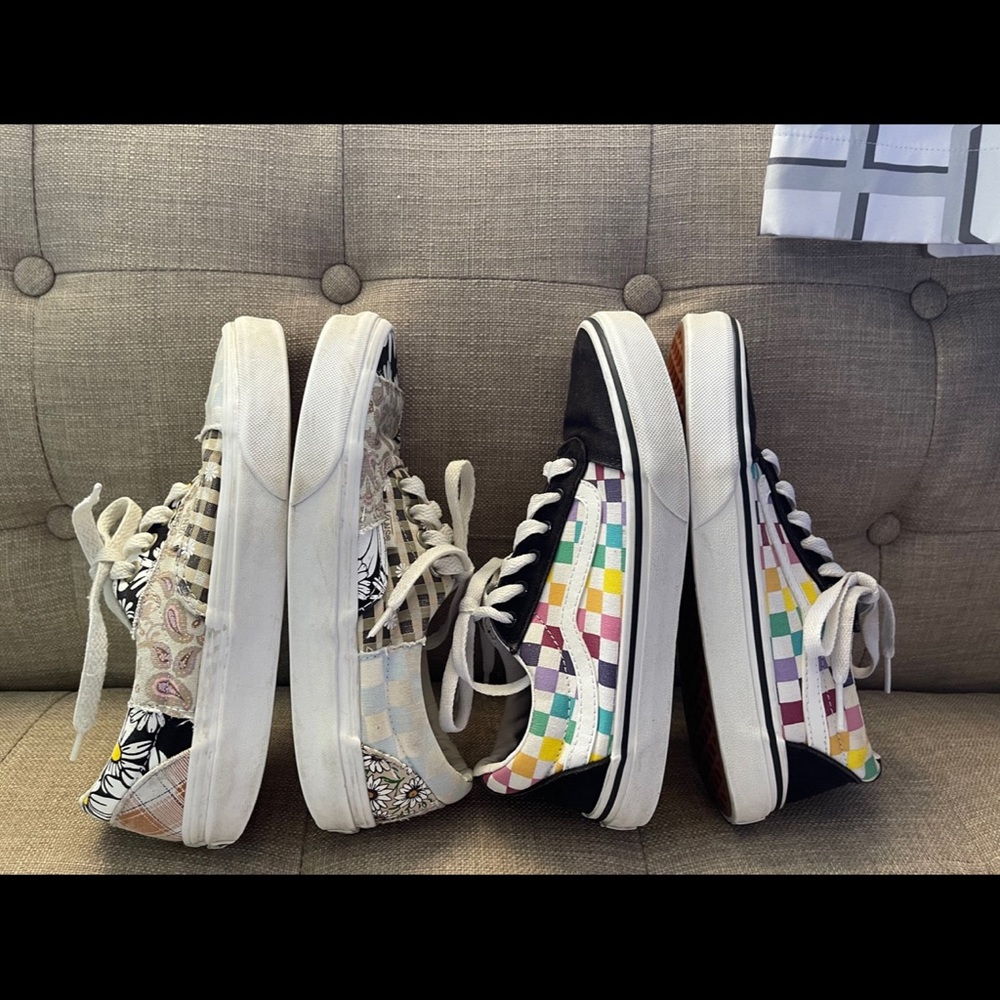 Vans Patchwork & Checkerboard Size 6 - image 5